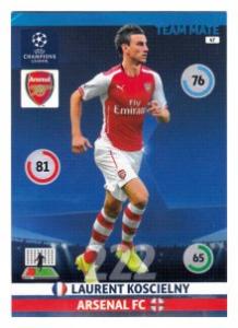 Team Mate, 2014-15 Adrenalyn Champions League, Arsenal F.C., Laurent Koscielny