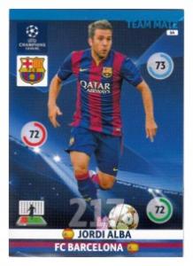 Team Mate, 2014-15 Adrenalyn Champions League, FC Barcelona, Jordi Alba