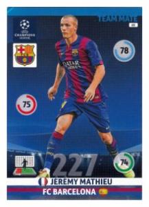 Team Mate, 2014-15 Adrenalyn Champions League, FC Barcelona, Jérémy Mathieu