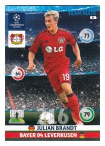 Team Mate, 2014-15 Adrenalyn Champions League, Bayer 04 Leverkusen, Julian Brandt