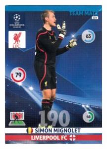 Team Mate, 2014-15 Adrenalyn Champions League, Liverpool FC, Simon Mignolet
