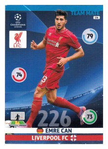 Team Mate, 2014-15 Adrenalyn Champions League, Liverpool FC, Emre Can