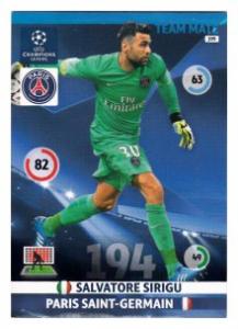 Team Mate, 2014-15 Adrenalyn Champions League, Paris Saint-Germain, Salvatore Sirigu