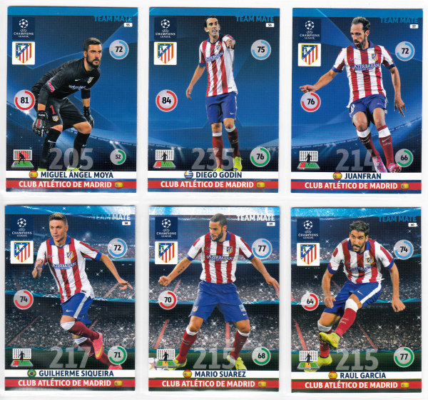 Teamset, 2014-15 Adrenalyn Champions League, Club Atletico de Madrid