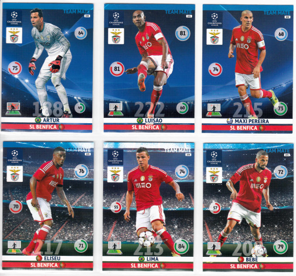 Teamset, 2014-15 Adrenalyn Champions League, SL Benfica