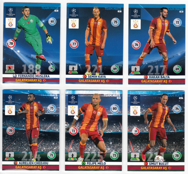 Teamset, 2014-15 Adrenalyn Champions League, Galatasaray AS