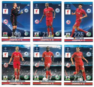 Teamset, 2014-15 Adrenalyn Champions League, Liverpool FC