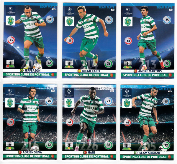 Teamset, 2014-15 Adrenalyn Champions League, Sporting Club de Portugal