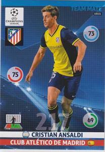 Team Mates, 2014-15 Adrenalyn Champions League UPDATE #UE021 Cristian Ansaldi