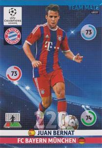 Team Mates, 2014-15 Adrenalyn Champions League UPDATE #UE037 Juan Bernat