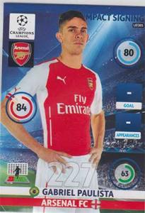 Impact Signing, 2014-15 Adrenalyn Champions League UPDATE #UE085 Gabriel Paulista