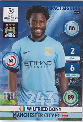 Impact Signing, 2014-15 Adrenalyn Champions League UPDATE #UE090 Wilfried Bony
