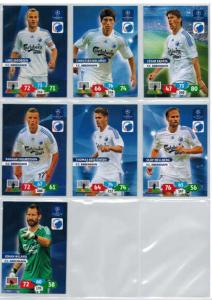 Teamset F.C Kobenhavn, 2013-14 Adrenalyn Champions League, 7 olika grundkort