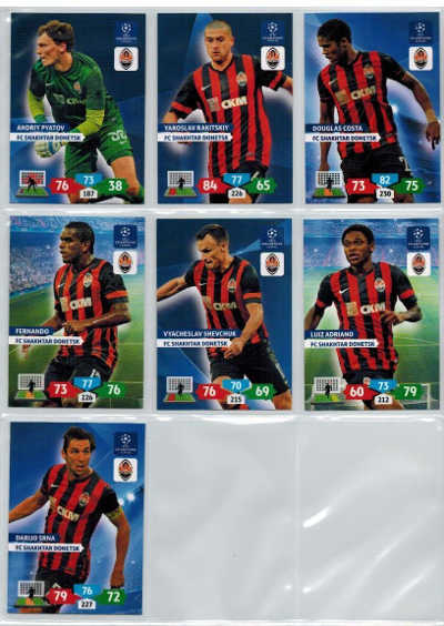 Base cards FC Shakhtar Donetsk, 2013-14 Adrenalyn Champions League, Pick from list