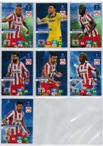 Teamset Olympiacos FC, 2013-14 Adrenalyn Champions League, 7 olika grundkort