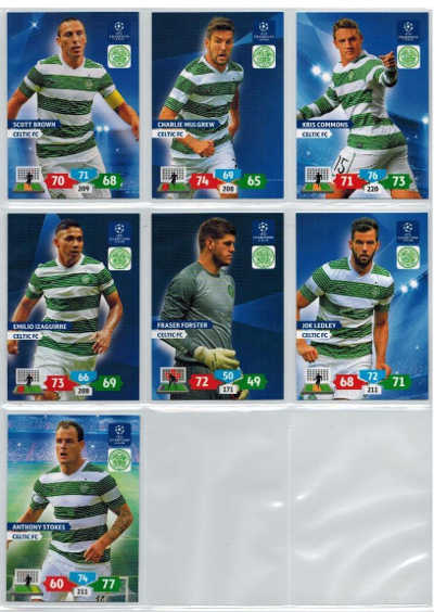Teamset Celtic FC, 2013-14 Adrenalyn Champions League, 7 cards