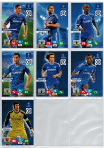 Teamset Chelsea FC, 2013-14 Adrenalyn Champions League, 7 olika grundkort