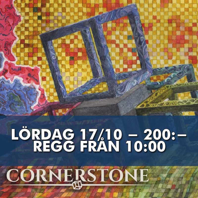Sorcery - Cornerstone 2026 Event i KARLSTAD Lördag 17:e Oktober (Östra torggatan 2, 652 24)