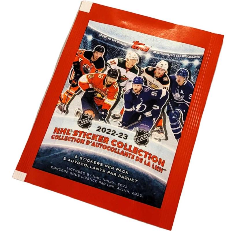 1 Pack 202223 Topps NHL Hockey Sticker Collection