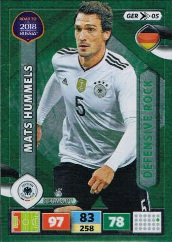 Defensive Rock - 05 - Mats Hummels - (Germany) - GER05 -  Road To World Cup Russia 2018