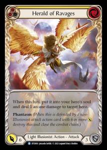 DTD018 - Herald of Ravages - Rare - Extended Art Non-Foil - Yellow