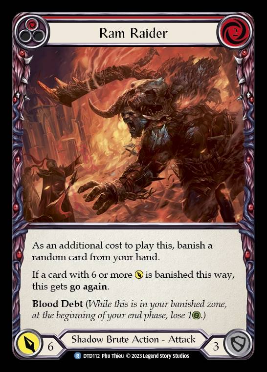 DTD112 - Ram Raider - Rare - Rainbow Foil - Red