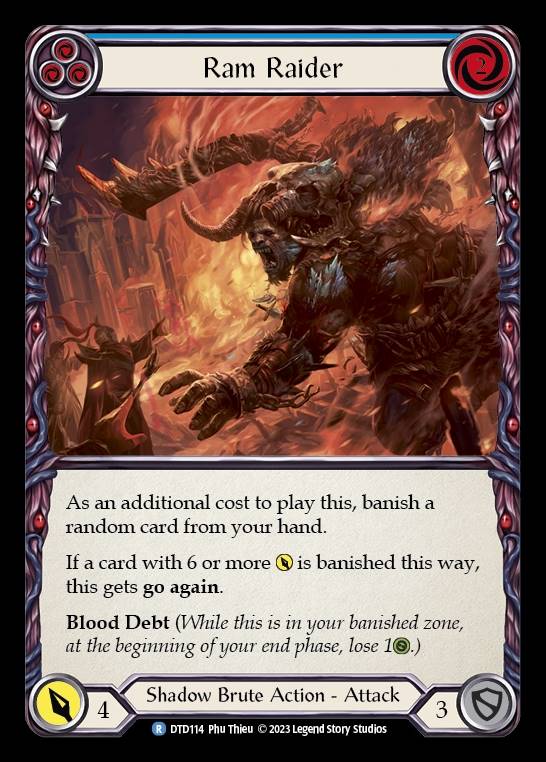 DTD114 - Ram Raider - Rare - Rainbow Foil - Blue