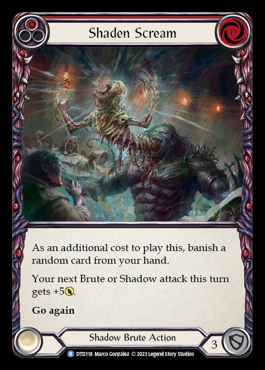 DTD118 - Shaden Scream - Rare - Rainbow Foil - Red