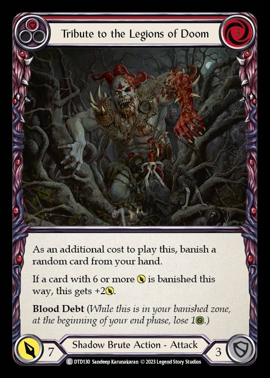 DTD130 - Tribute to the Legions of Doom - Common - Rainbow Foil - Red