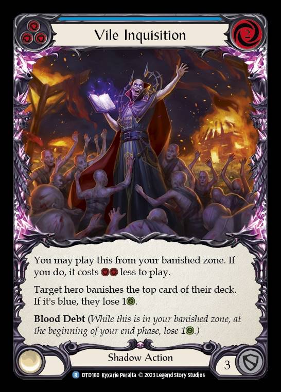 DTD180 - Vile Inquisition - Rare - Rainbow Foil - Blue