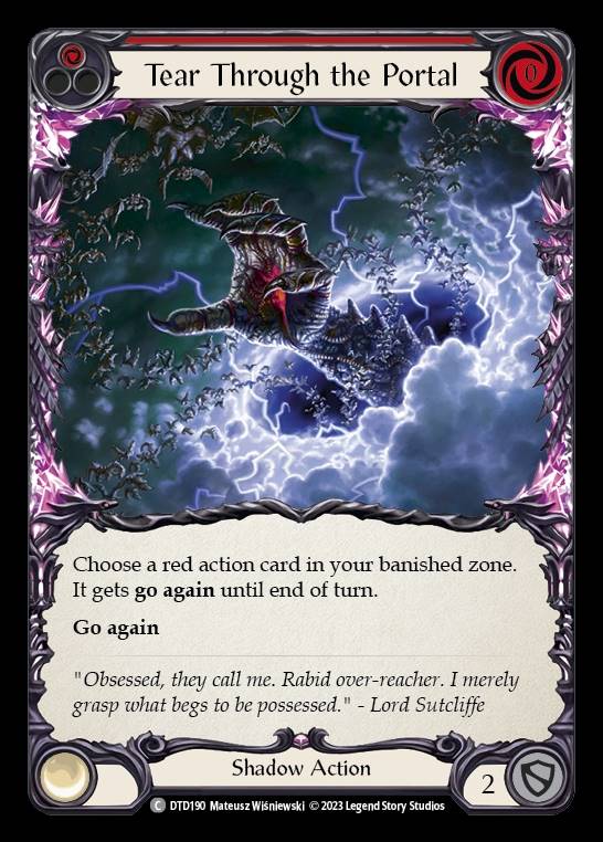 DTD190 - Tear Through the Portal - Common - Rainbow Foil - Red