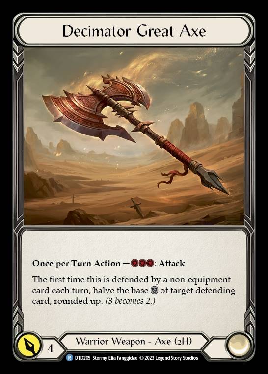 DTD205 - Decimator Great Axe - Rare - Cold Foil