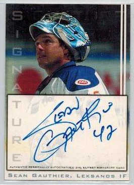 2002-03 SHL Signatures s.2 #19 Sean Gauthier Leksands IF