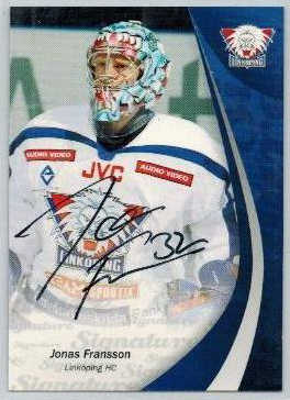 2006-07 SHL Signatures s.2 #13 Jonas Fransson, Linköpings HC