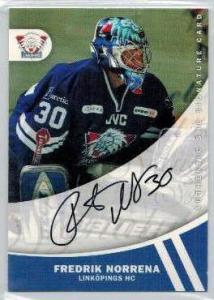 2005-06 SHL Signatures s.2 #19 Fredrik Norrena, Linköpings HC