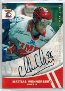 2005-06 SHL Signatures s.2 #28 Mattias Wennerberg, Timrå IK