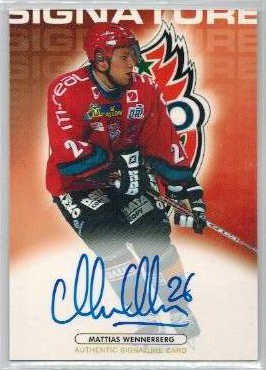 2003-04 SHL Signatures s.1 #15 Mattias Wennerberg MoDo Hockey