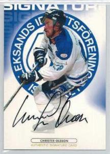 2003-04 SHL Signatures s.2 #19 Christer Olsson Leksands IF 