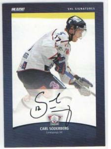 2012-13 SHL s.1 Signatures #06 Carl Söderberg Linköpings HC
