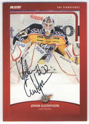 2012-13 SHL s.1 Signatures #08 Johan Gustafsson Luleå Hockey