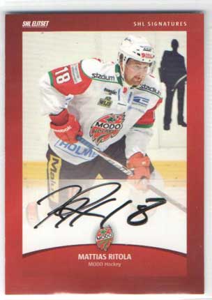 2012-13 SHL s.1 Signatures #10 Mattias Ritola MODO Hockey
