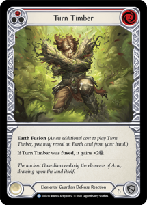 ELE010 - Turn Timber - Red - Rare  - Rainbow Foil