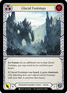ELE017 - Glacial Footsteps - Yellow - Common - Rainbow Foil