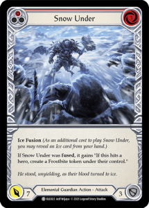 ELE022 - Snow Under - Red - Common - Rainbow Foil