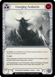 ELE026 - Emerging Avalanche - Yellow - Common - Rainbow Foil