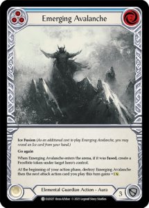 ELE027 - Emerging Avalanche - Blue - Common - Rainbow Foil