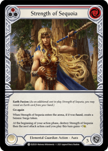 ELE028 - Strength of Sequoia - Red - Common - Rainbow Foil