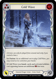 ELE039 - Cold Wave - Yellow - Rare  - Rainbow Foil