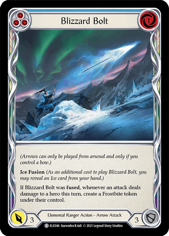 ELE046 - Blizzard Bolt - Blue - Common - Rainbow Foil