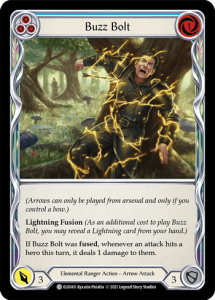 ELE049 - Buzz Bolt - Blue - Common - Rainbow Foil